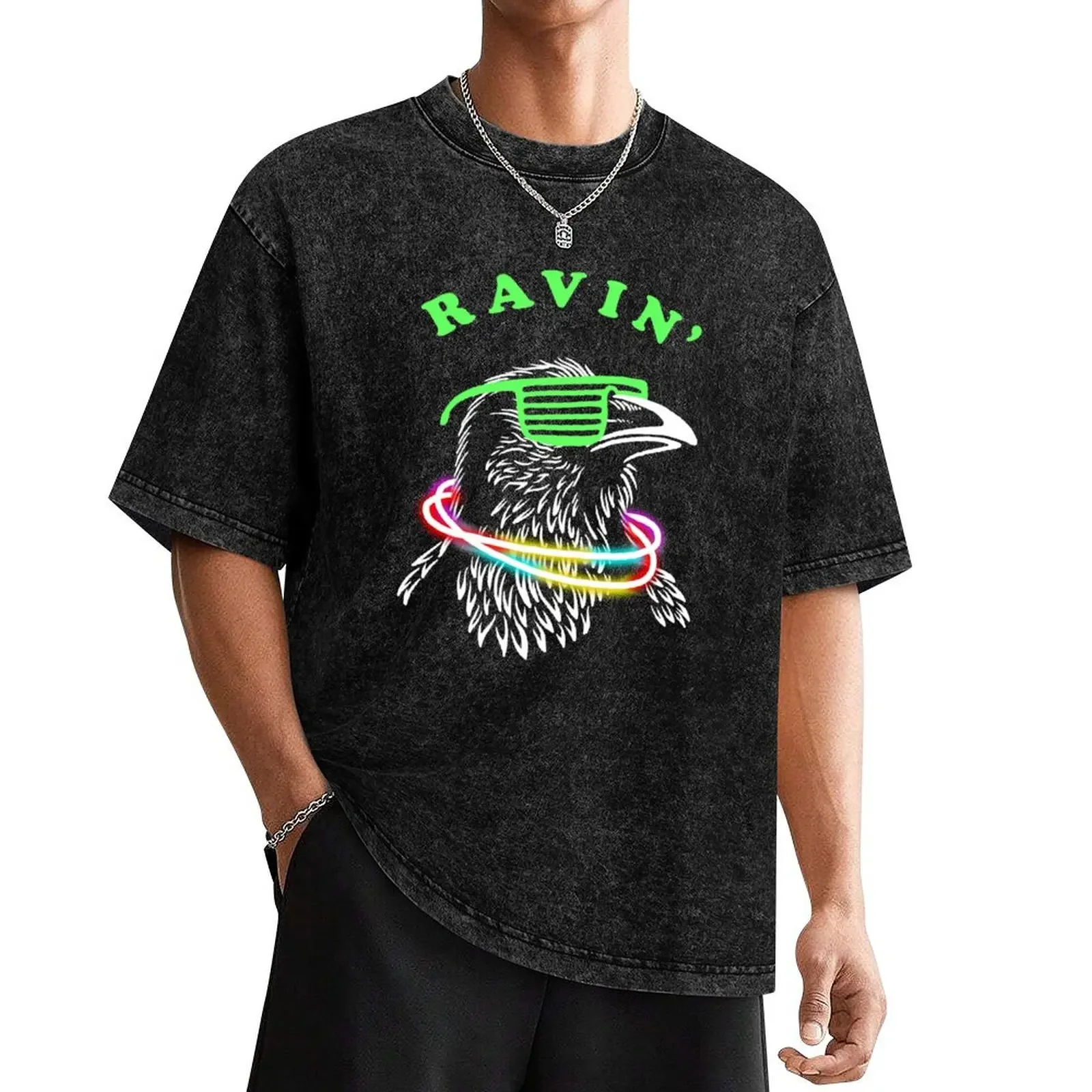 Ravin Raven T-Shirt essential t shirt sweat customizeds slim fit t shirts for men