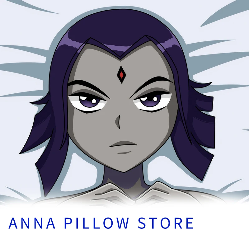 Dakimakura Teen Titans Raven Cover Anime Double-Sided Print Pillowcase Life-Size Body Pillow