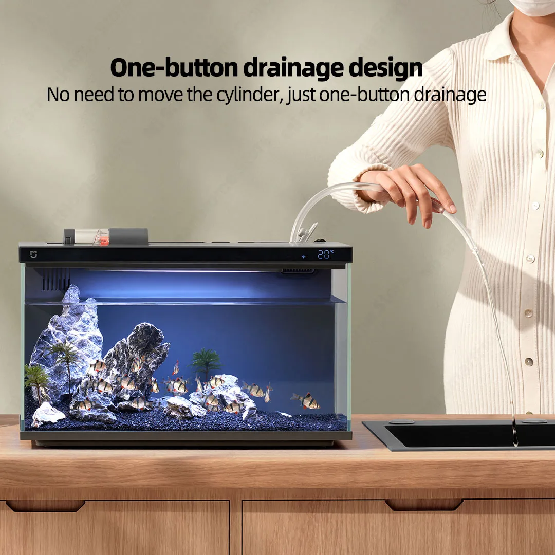 Xiaomi Aquarium-Wasserpumpe, Ein-Klick-Entwässerung, geräuscharm, intelligente Getriebe-Einstellung, Wasserpumpe, geeignet für Xiaomi Smart Aquarium