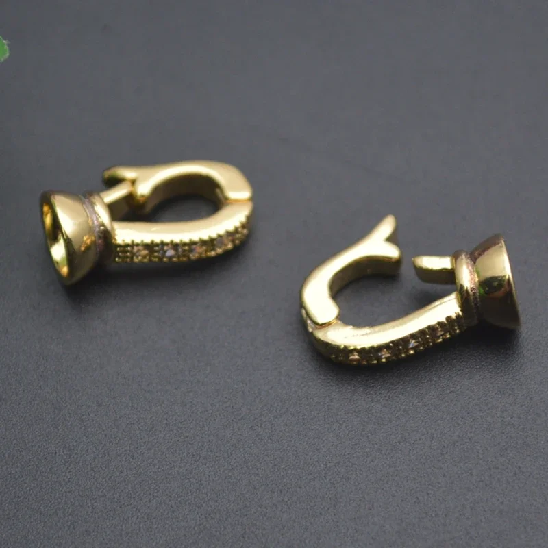 Color Remain Jewelry Findings CZ Beads Paved Lobster Clasps Connectors DIY Necklace Bracelets Accessories