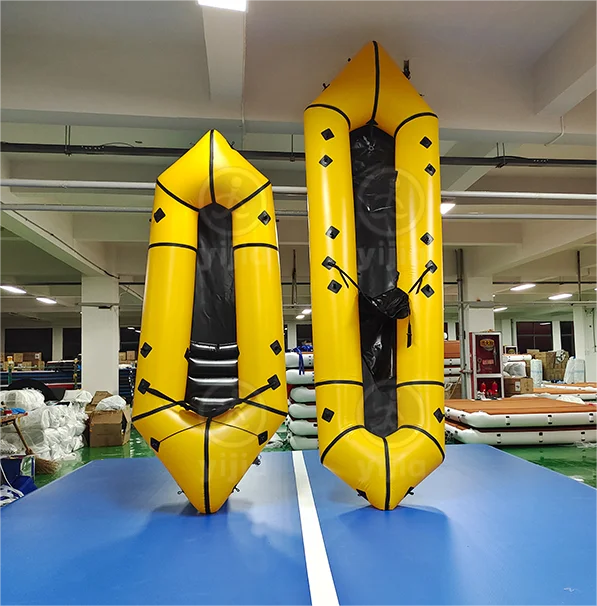 Cheap 2 Person PVC or Tpu Inflatable Kayak Packraft Boat Ultralight Inflatable Whitewater Packraft With Paddle