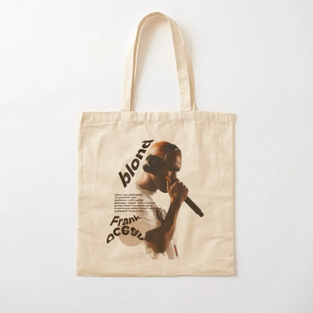 فرانك أوشن أشقر تي شيرت حمل حقيبة أكياس التسوق حقيبة تسوق شعار حمل حقيبة مخصصة للمتسوقين النسائي #2