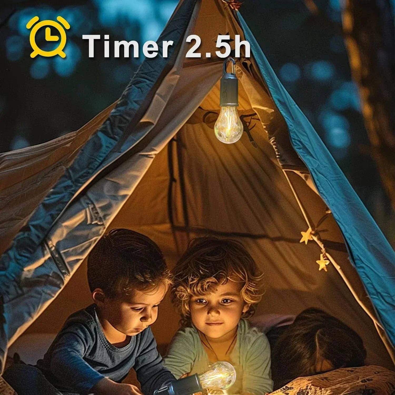 Picture 5: Rechargeable Kids' Handheld Lantern - Eye-Caring Warm Light Portable Lantern Ideal for Children's Indoor Study & Outdoor Camping