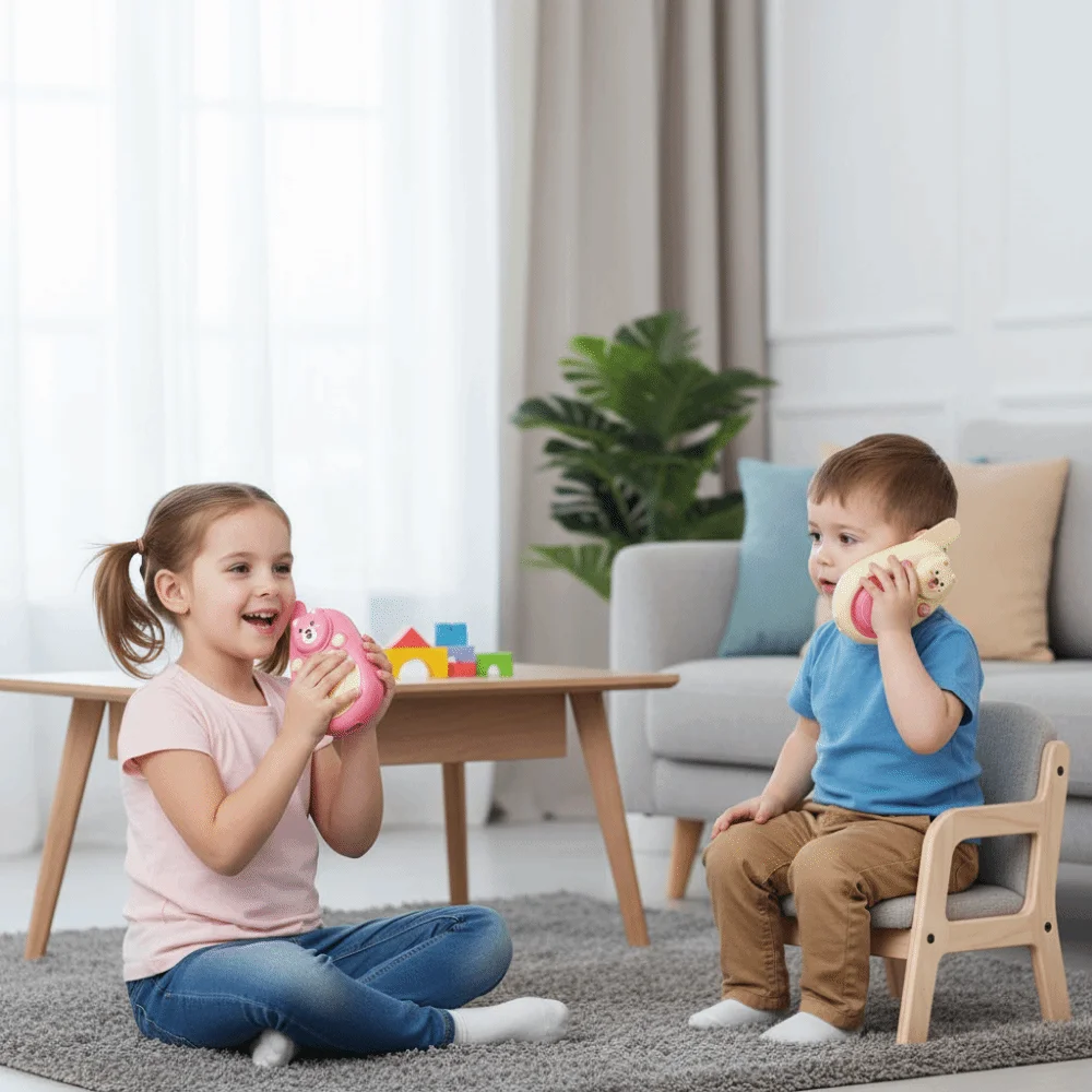 

1 пара раций с милым медведем, рация большого радиуса действия, один клик, рация с мультяшным медведем, носимый ремешок