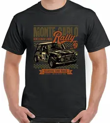 Mini T-Shirt Race Monte Carlo Rally Mens Funny Car Cooper Breathable Short Sleeve Shirt Summer Clothing