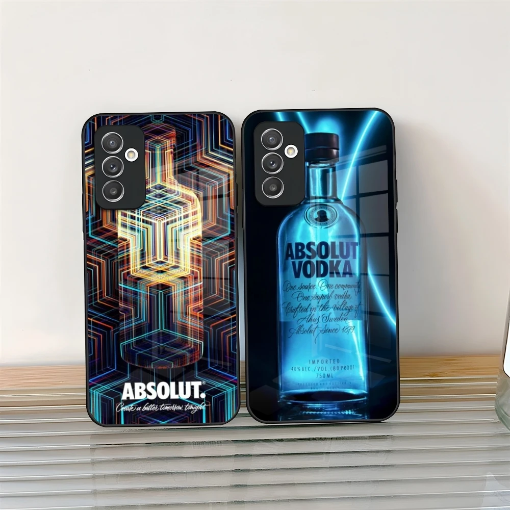 A-ABSOLUT-VODKA Phone Case Glass for Samsung Galaxy S24 S25 S20 S21 S22 S23 Ultra Fe Plus A34 A16 A54 A24 A52 A53 M54 Cover