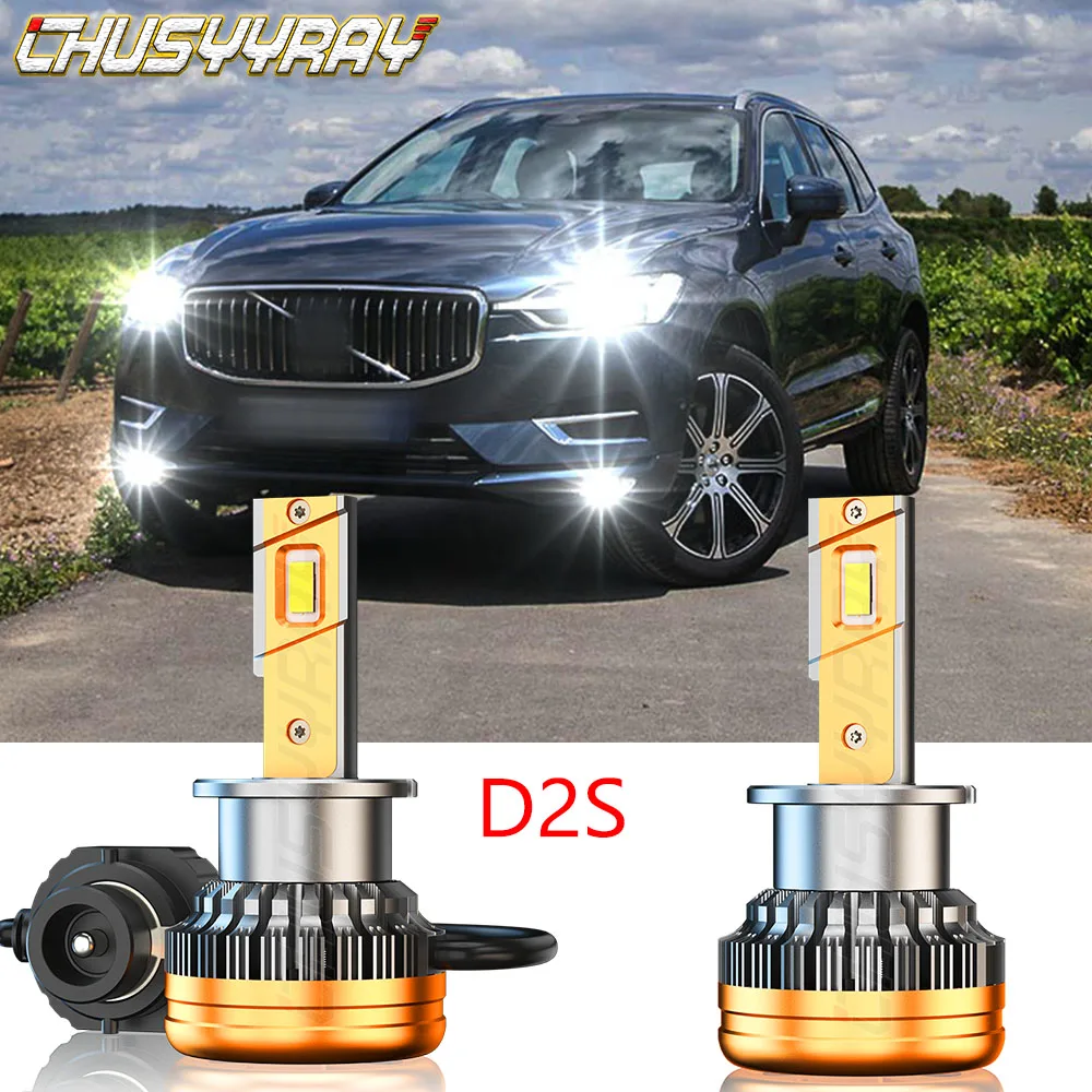 

CHUSYYRAY Car Lights Compatible For 2006 -2013 Volvo C70 2X D2S Front HID Xenon White Headlight Bulb Low Beam Car accsesories