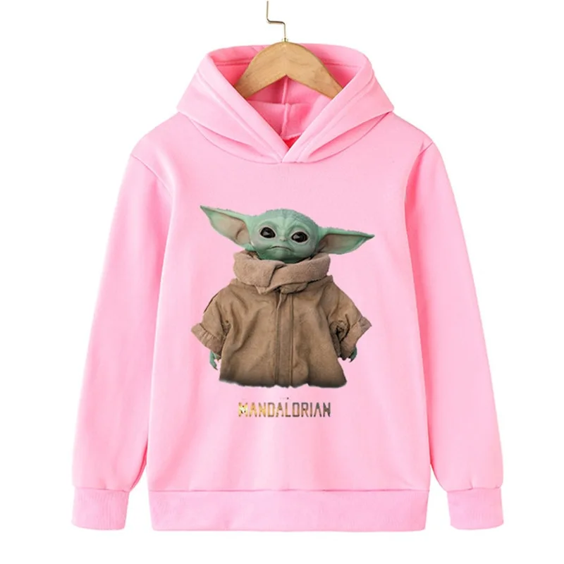 Cute Yoda Baby Printed Hoodies Kids  Daily Comfortable Girls Boys Children Sweatshirts Long Sleeve Autumn Winter Clothes