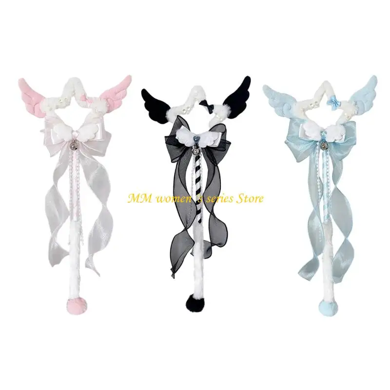 Q39C Sternprinzessin Zauberstäbe für Kinder Sternfeen Zauberstäbe, Sternstäbe, Engel Zauberstäbe Mädchen Halloween Cosplay