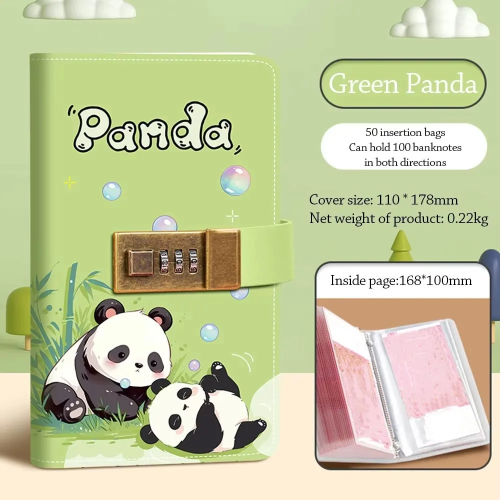 

Капибара Панда: Челлендж на 100 конвертов, водонепроницаемый мини-бокс для сбережений с кодовым замком, большой емкости, для челленджей по накоплению денег