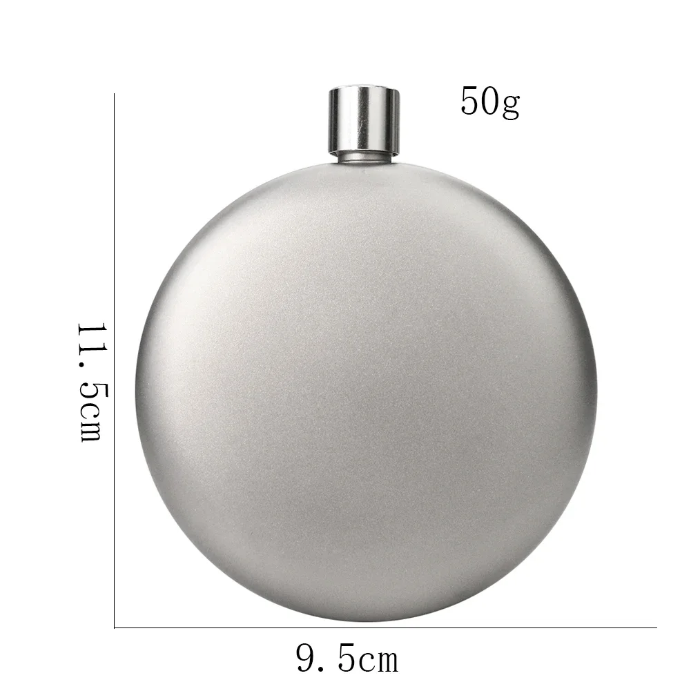 1PC Pure Titanium Hip Flasks Round Flat with Filter Wine Bottle Outdoor Camping Portable Creative Mini Kettle Metal Drinking Set image 6
