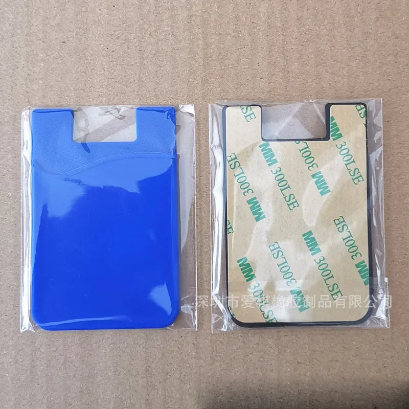 1 pz silicone affari tasca di credito adesivo moda donna uomo telefono cellulare porta carte d'identità custodia sottile custodia adesiva borse