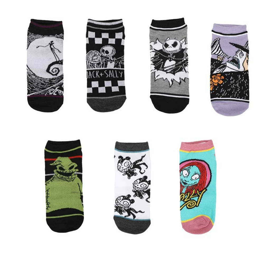 MINISO The Nightmare Before Christmas Sally Jack Mayor Oogie Boogie Socks Cosplay Costume Adult Unisex Sock Props Xmas Gift