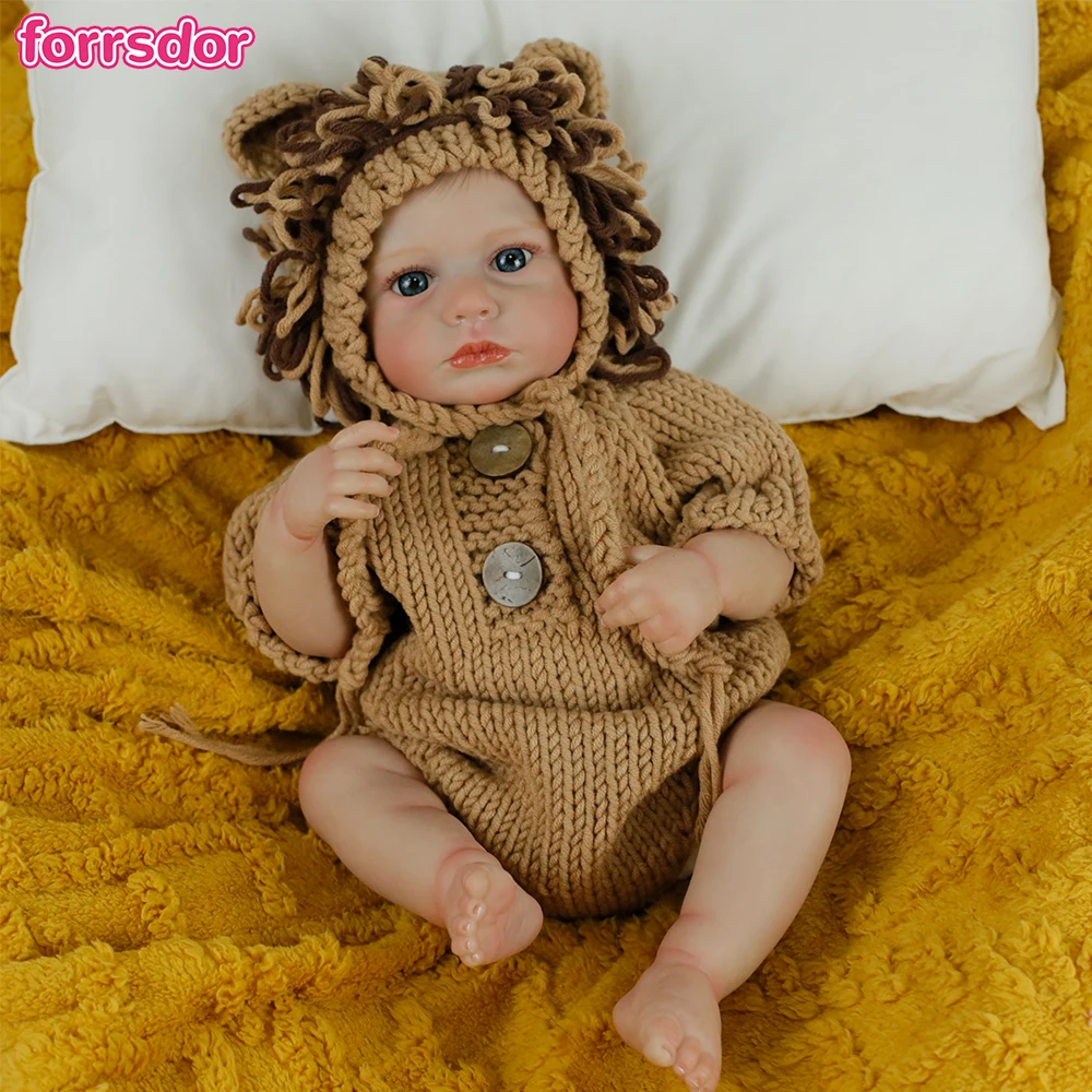 

19-дюймовая силиконовая виниловая кукла Loulou для всего тела, кукла реборн для новорожденного, размер с открытыми глазами, кукла для мальчика, 3D кожа, высокое качество, рождественская игрушка в подарок