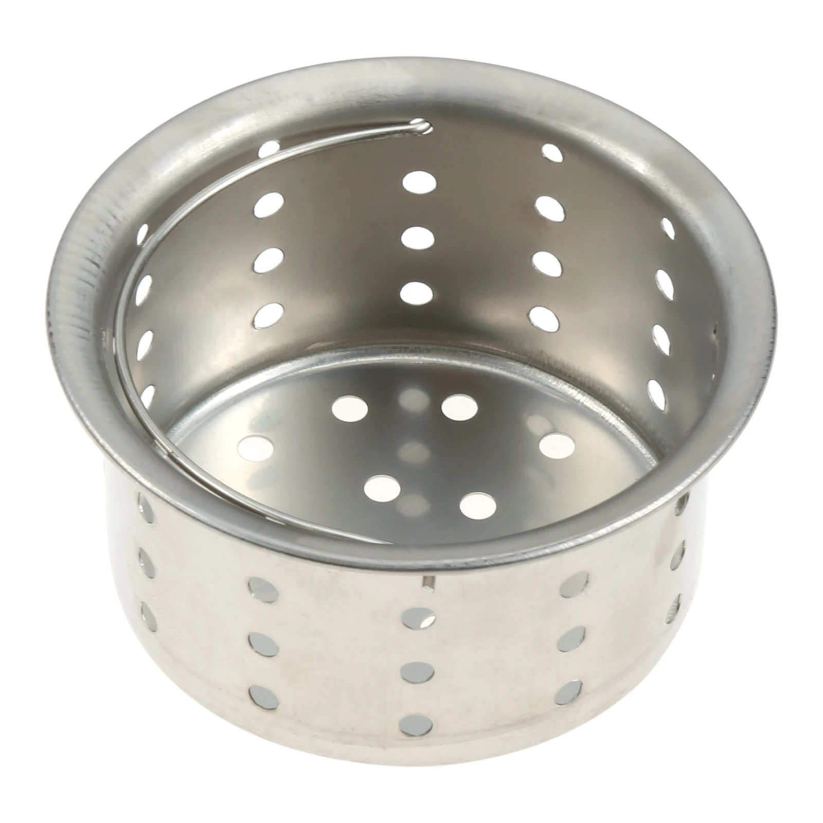 1pc Stainless Steel Kitchen Sink Strainer Sewer Bathroom Shower Hair Food Waste Filter Basket Cleaning Accessories