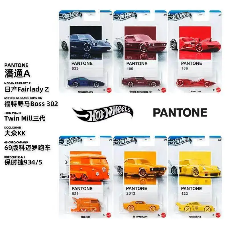 Hot Wheels 1/64 pantone Nissan fairlay z Porsche Camaro kool kombi twin ford mustang modelo de carro de liga off-road brinquedo JKY470