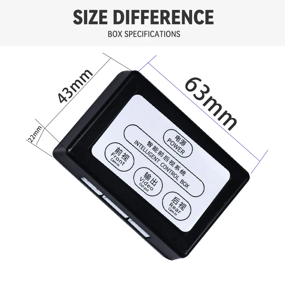 Car Parking Camera Video Channel Converter Auto Switch Front /View Side/Rearview Rear View Camera Video Control Box with Manual