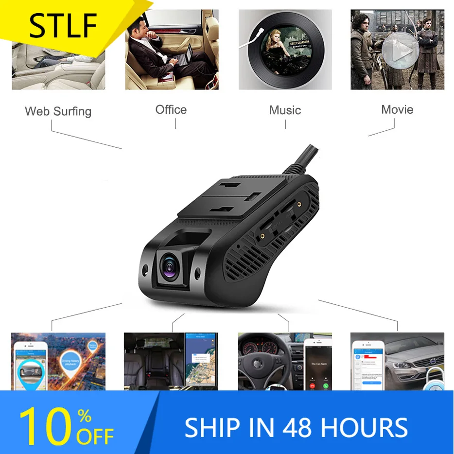 

STLFJimi lot JC400P HD 1080P Video Recorder Wifi Hotspot Dual Lens Cameras Front and Rear Vehicle Dash Cam 4G DVR Car Dashcam Gp