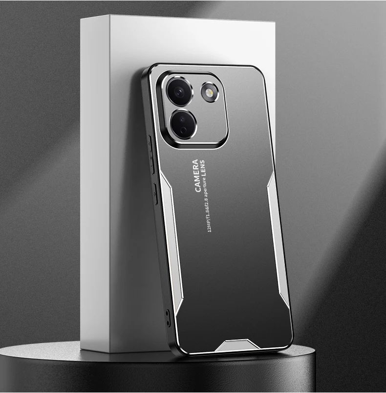 Für Redmi Note 17 Pro Max Hülle aus Metall und Aluminium mit Objektivschutz, Frostschutz und Anti-Fingerabdruck-Funktion, Metall+TPU-Abdeckung – Detail 11