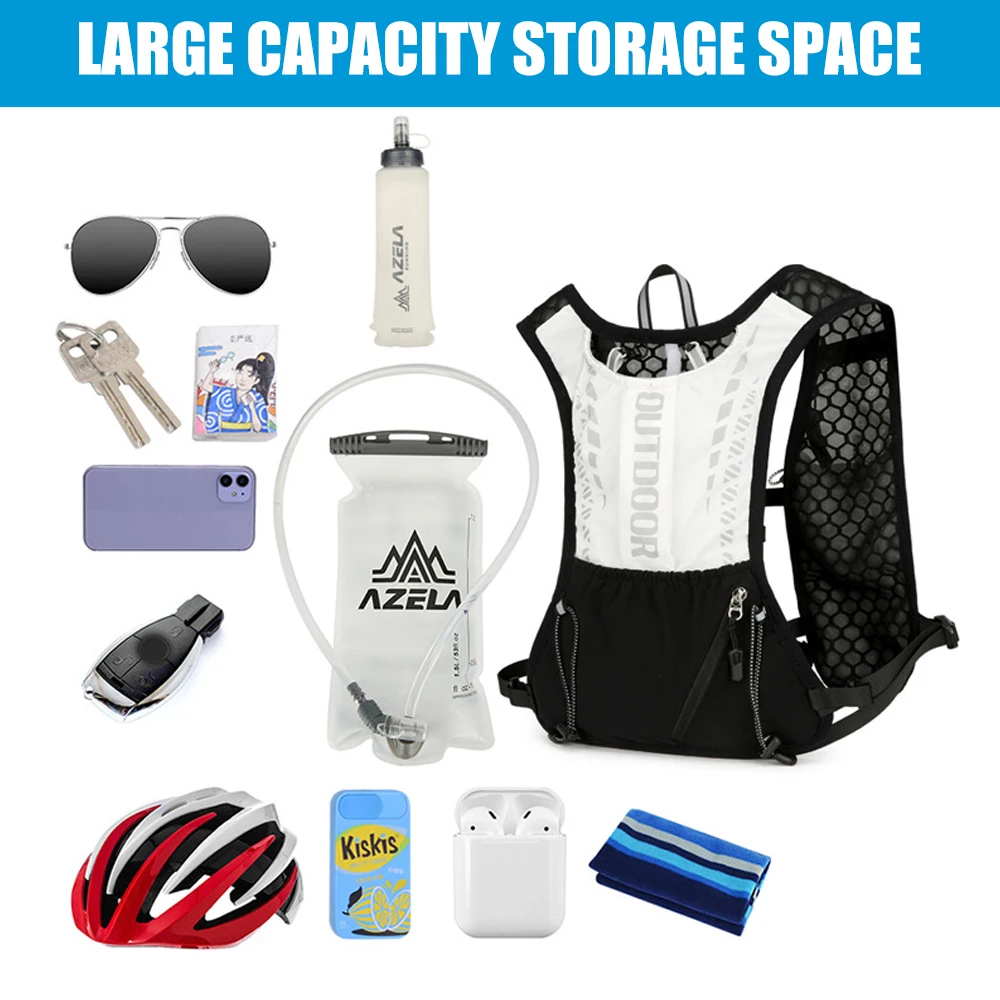 1PCS Ultra-Light Hydration Vest (190g) for Running & Hiking - Adjustable Breathable Backpack for Men & Women, Marathon, Cycling