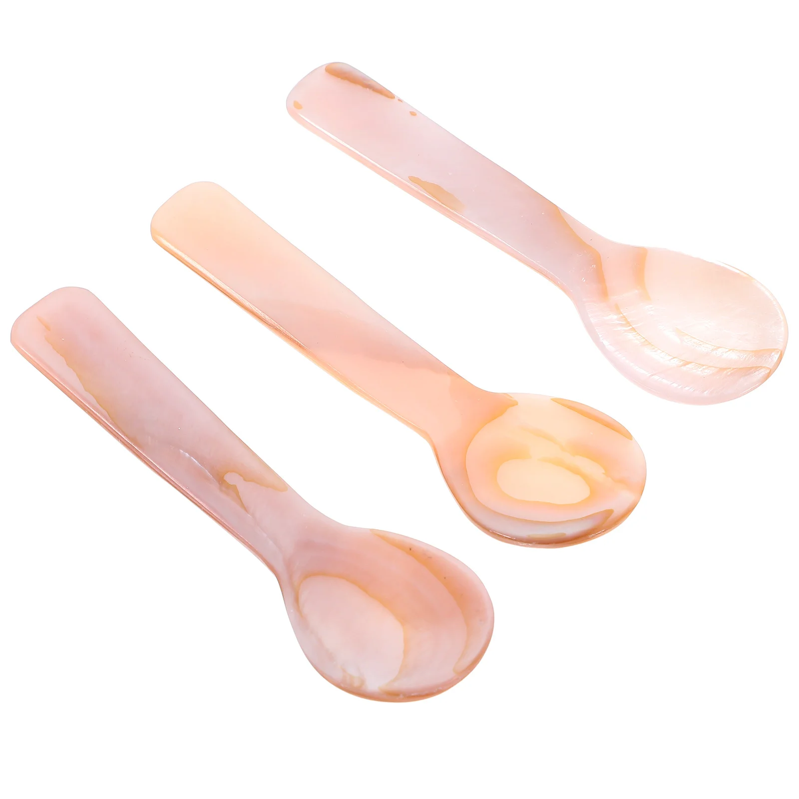 

3 Pcs Handcrafted Mother-of-pearl Caviar Spoon Restaurant Home Shell Spoons Soup Coffee Scoop