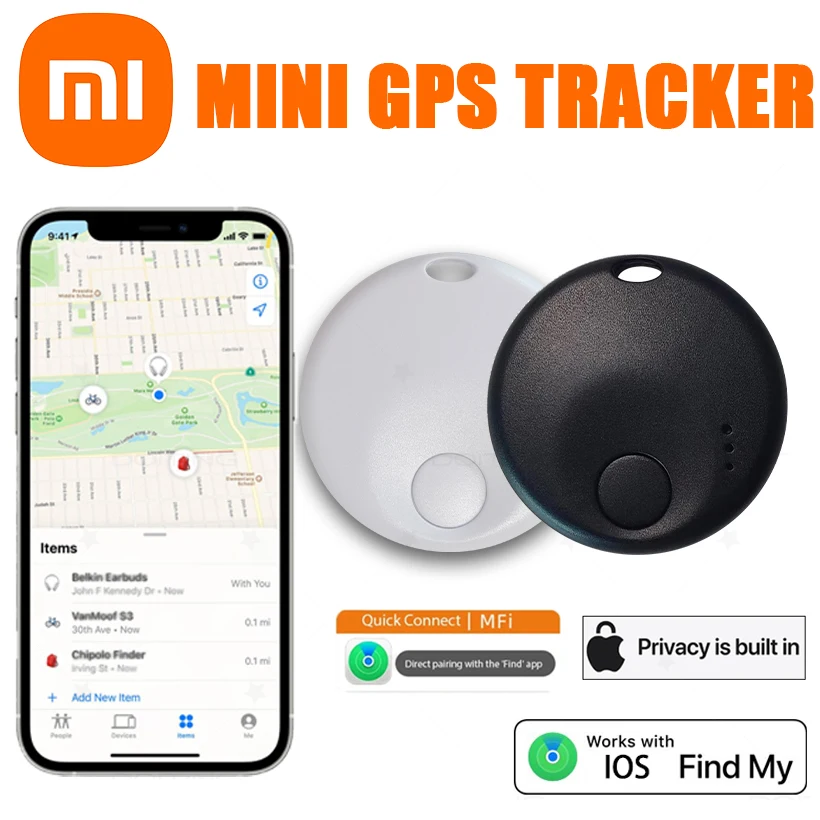 Xiaomi Mini GPS Tracker Smart Tag Bluetooth Luggage Tracker Works Anti Lose Reminder Device Key Finder Pet Kid Bag Car Locator