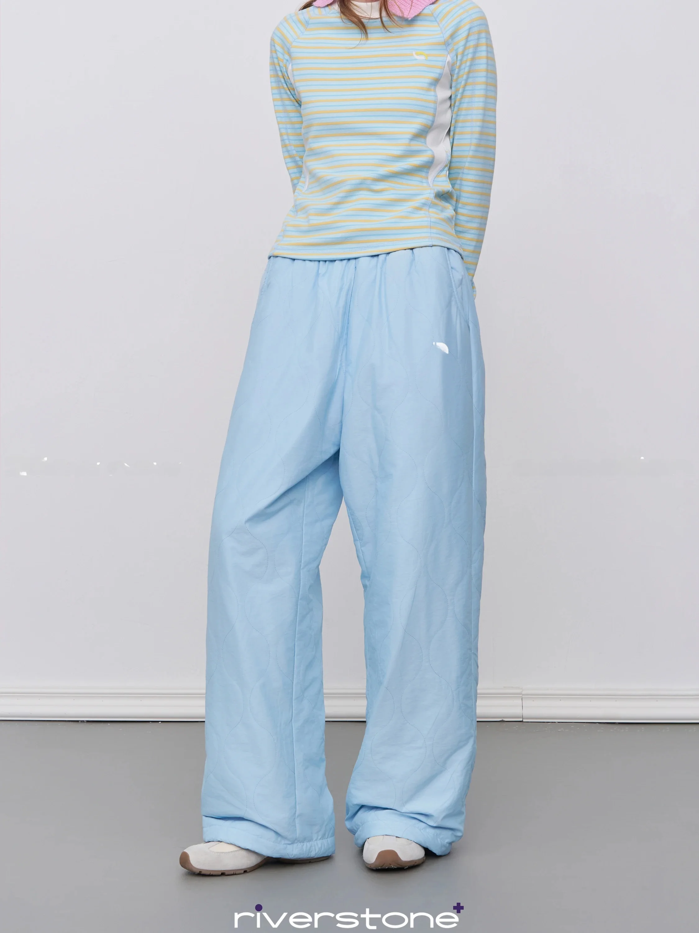 Riverstone plus Candy Color Elastic Cotton Thermal Pants Women Winter Thick Warm Straight Leg Cotton Trousers Casual Pants