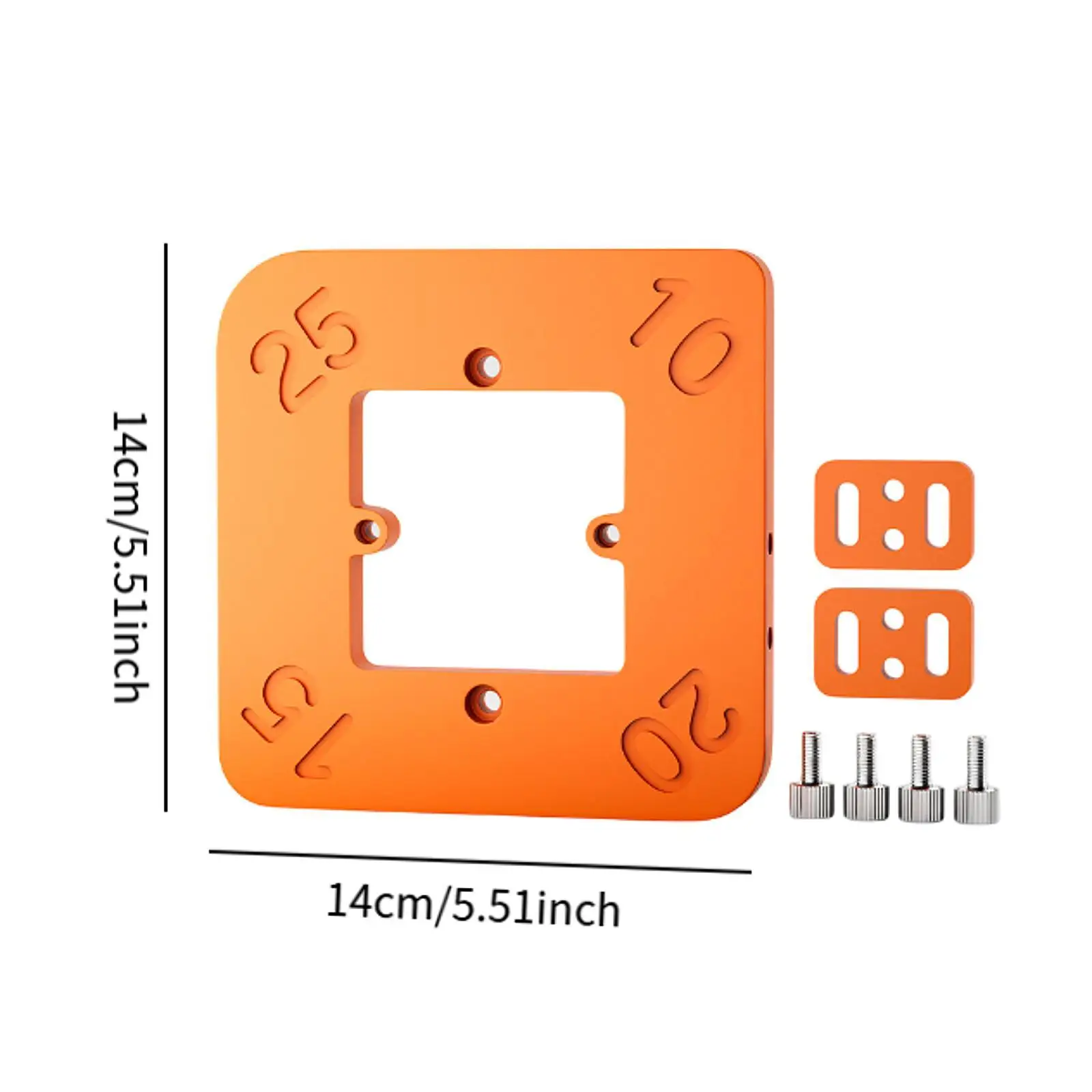 Woodworking Round Corner Radius Template High Hardness Portable Clearly Marked Easy to Use 8mm Thick Radius Jig Multipurpose