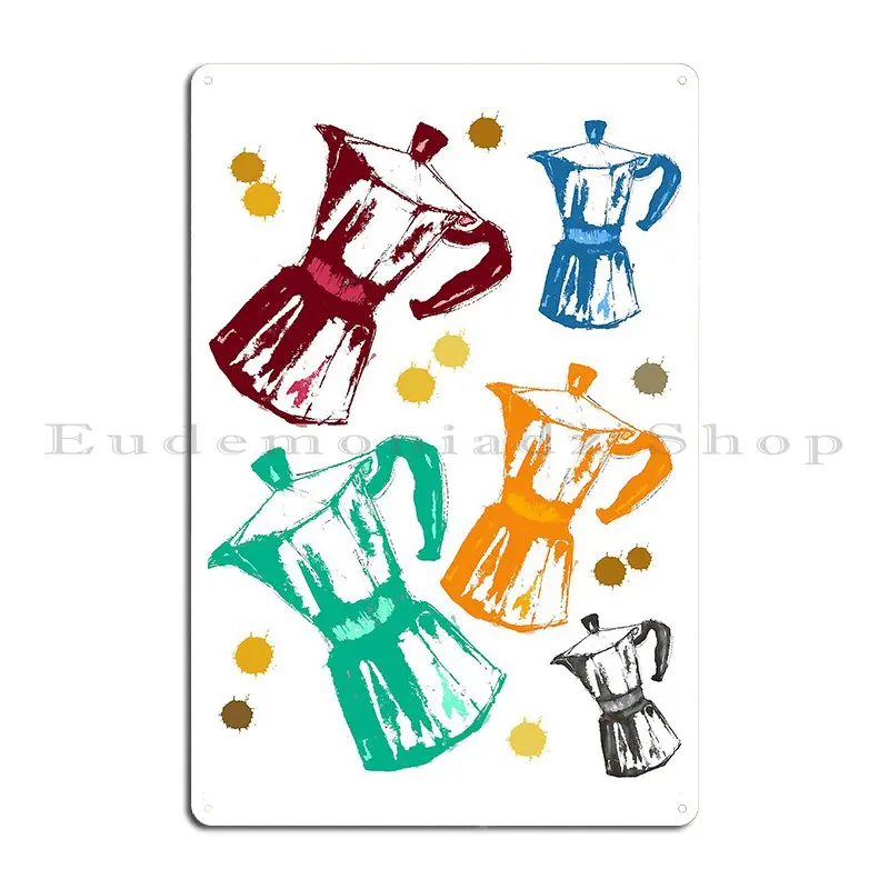 Coffee Maker Metal Plaque Poster Club Wall Decor Design Club Bar Custom Tin Sign Poster