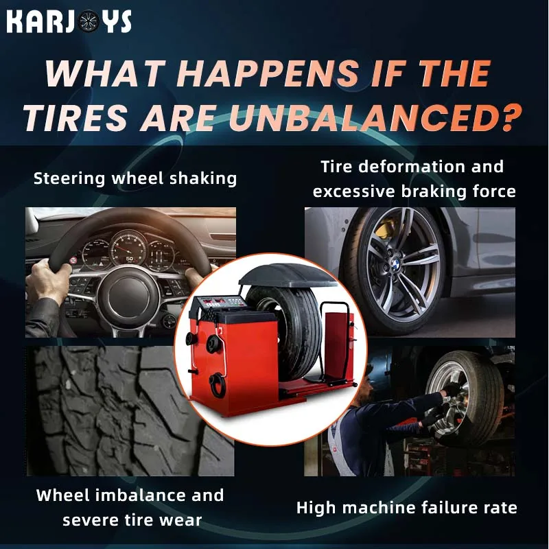 

Hot Karjoys Hot Sale 10''~28'' Automotive Truck Wheel Car Wheel Balancer Machine with Tire Lift