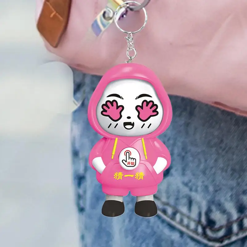 Cute Keychains For Kid Face-Changing Doll Keyring Bag Charm Creative Cartoon Doll Keychain With 3 Different Expressions For Kid