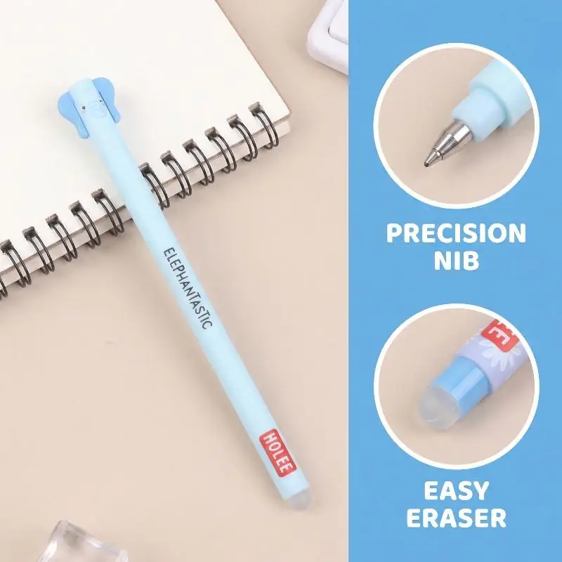 Erasable Ink Gel Pens Animal Shaped Set for Students Writing Journaling Office School Study Supplies 1 8Pcs