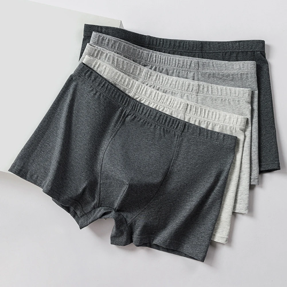 

Men Grey Sports Cotton Soft Boxer Shorts Underwear Panties Breathable Underpants