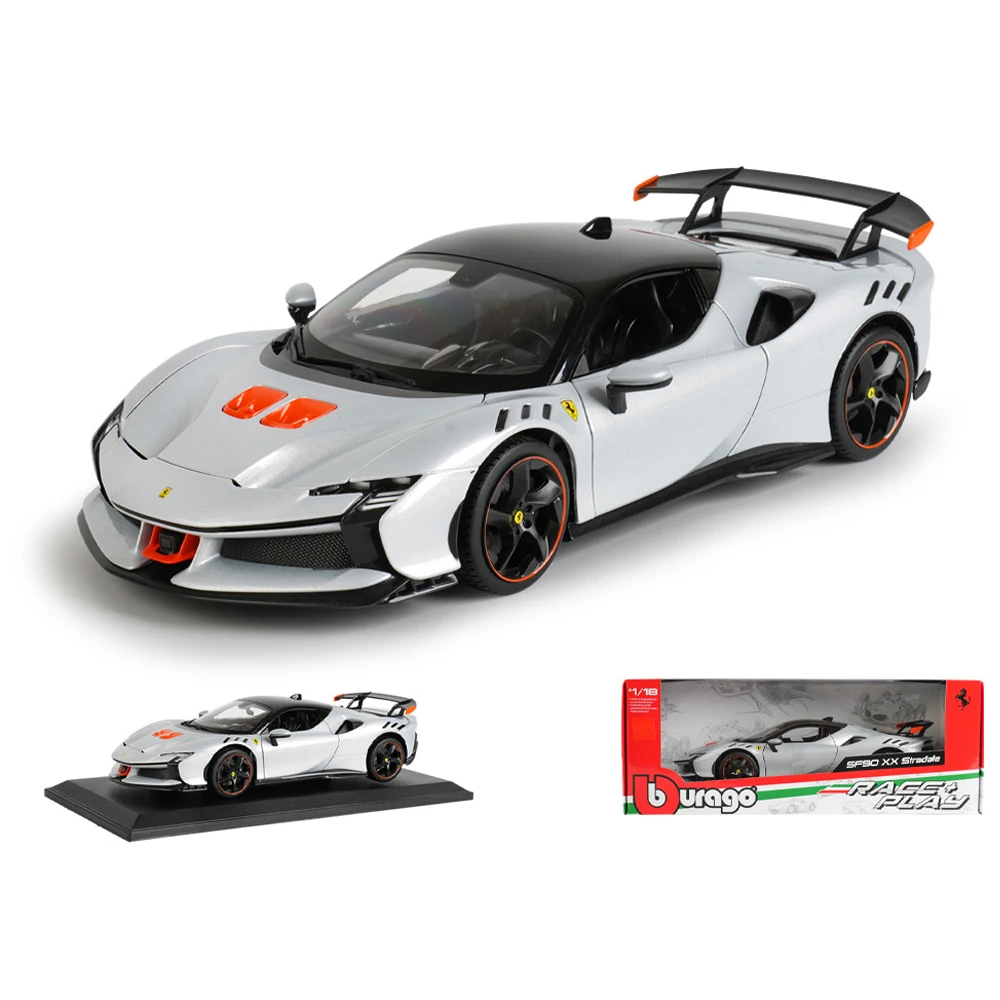 

Bburago 1:18 Ferrari SF90 XX Stradale спортивный автомобиль статическая имитация литья под давлением транспортные средства Коллекционная модель автомобиля игрушки