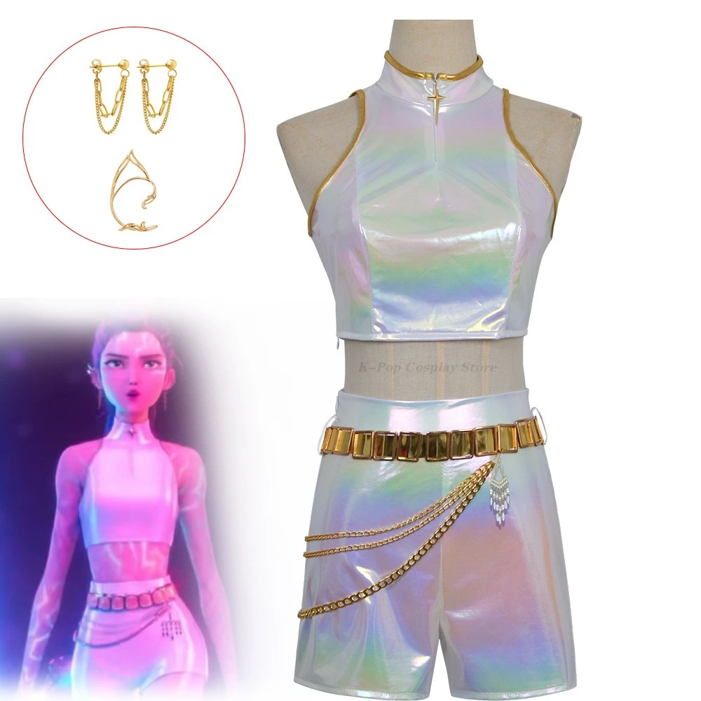 

K-POP Witch Hunt Cosplay, Rumi White Songwriting Costume, Cosplay, Halloween Stage Performance Costumes