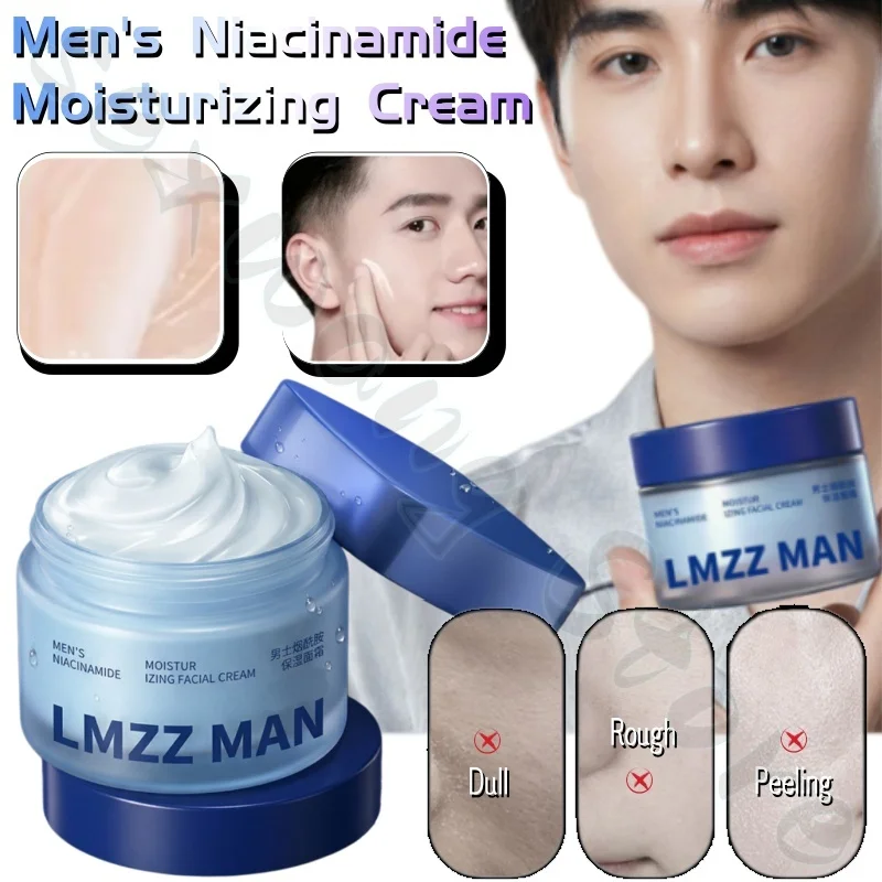Men's Niacinamide Facial Cream Deeply Hydrating, Soothing, Moisturizing, Refreshing, Non-greasy, Improves Dry Skin 50g