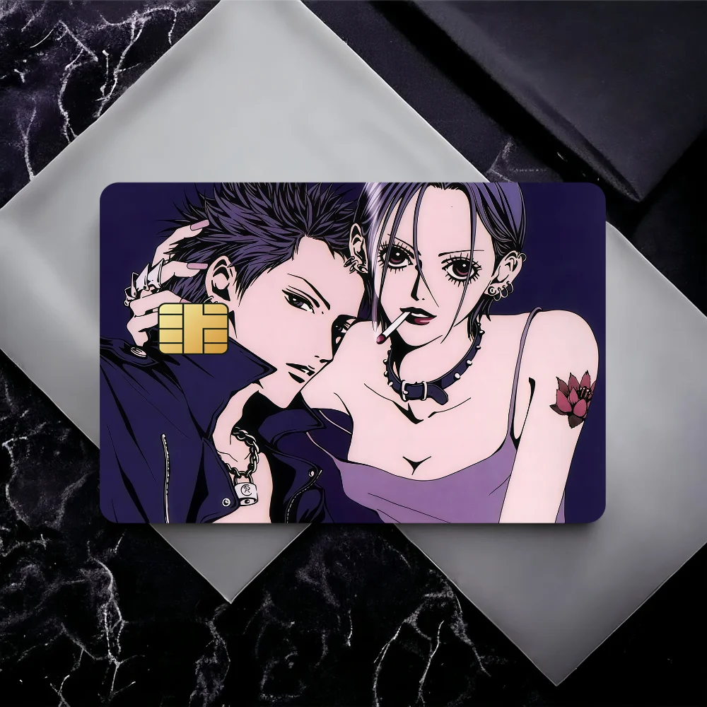 أنيمي فتاة نانا أوساكي فيلم الجلد غطاء ملصقات بطاقة الائتمان 4 قطعة الخصم الجبهة الديكور البنك حافلة تمرير مقاوم للماء #2