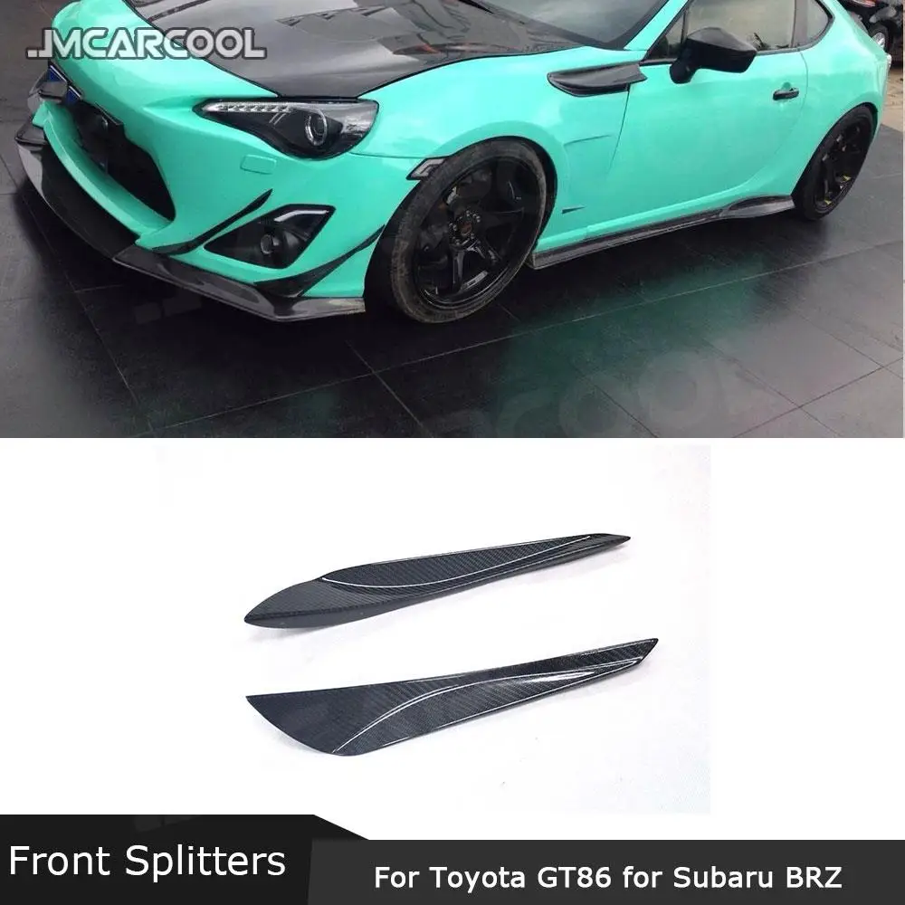 

JMCARCOOL Carbon fiber Front Bumper Splitters Flaps apron For Toyota GT86 for Subaru BRZ 2014 2015 2016