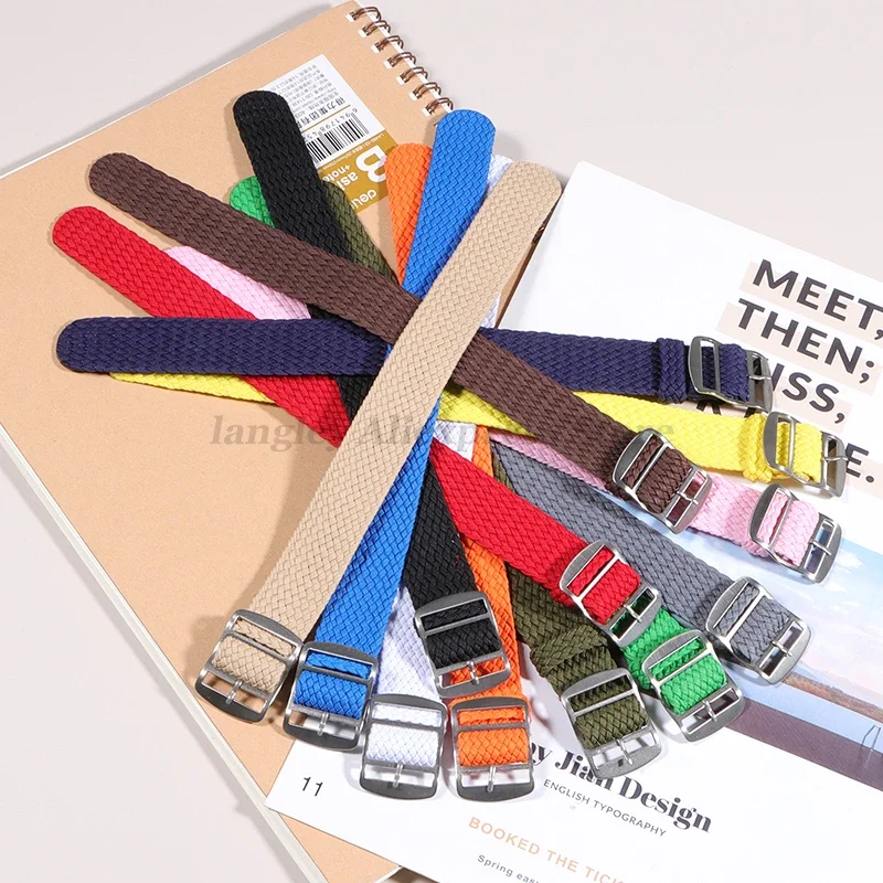 Woven Nylon Strap For Perlon Watch Band High Quality Fashion 14mm 16mm 18mm 20mm 22mm Fabric Watch Strap Replacement Wristbands image 5
