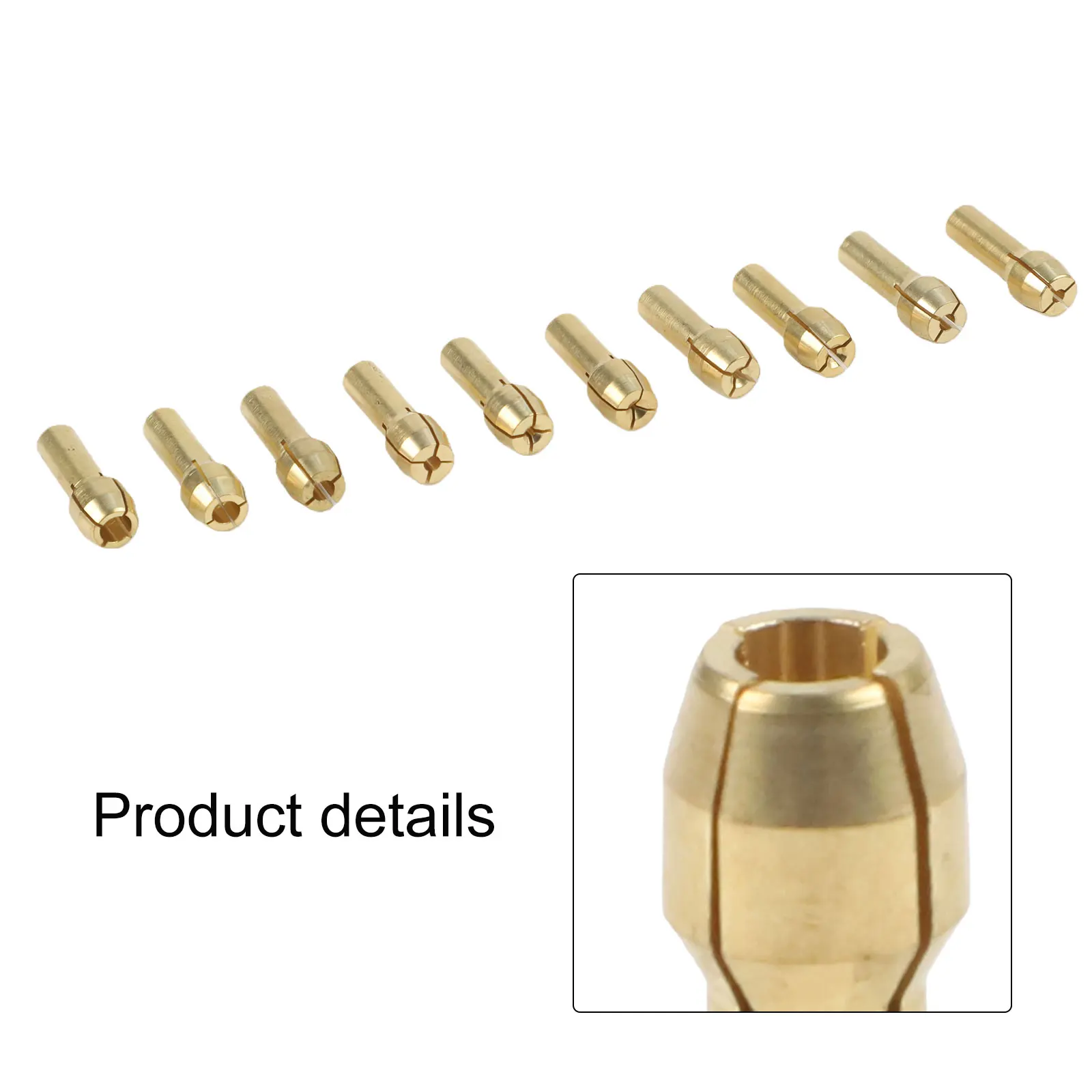 10 Pack for mini Drill Chucks Copper Rotary Tool Accessories for Enhanced Stability and Clamping Range for Home Use
