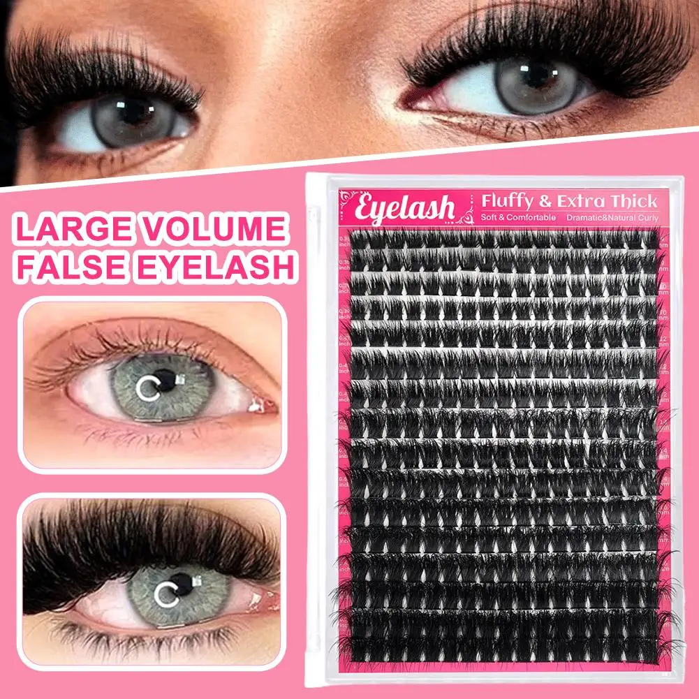 100D faux cils D Curl Extensions naturelles à simplecluster maquillage cils épais outil grande capacité cils classiques J5L6