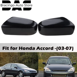 Cubierta de espejo retrovisor, embellecedor de tapa, piezas de decoración externa de repuesto para coche, color negro, compatible con Honda Accord 2003-2007