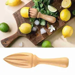 Manual Wooden Lemon Fruit Juice Squeezer Press Cone Manual Juicer Fruit Orange Juice Extractor Reamers Portable Kitchen Tools