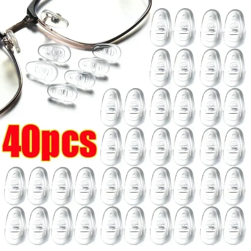 Air Chamber Clear Oval Eyeglass Nose Bracket Silicone Nose Pads Eyewear Bracket Anti-drop Sunglasses Glasses Accessories