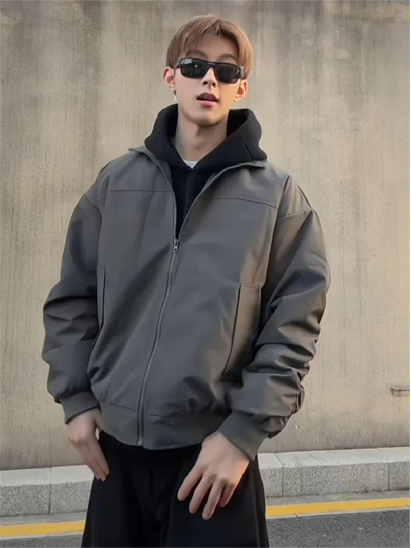 

Cleanfit American Sle Flight Jaet Men's ort Baseball Vest Heavyweight Structured Workwear Outerwear Trendy Autumn Winter