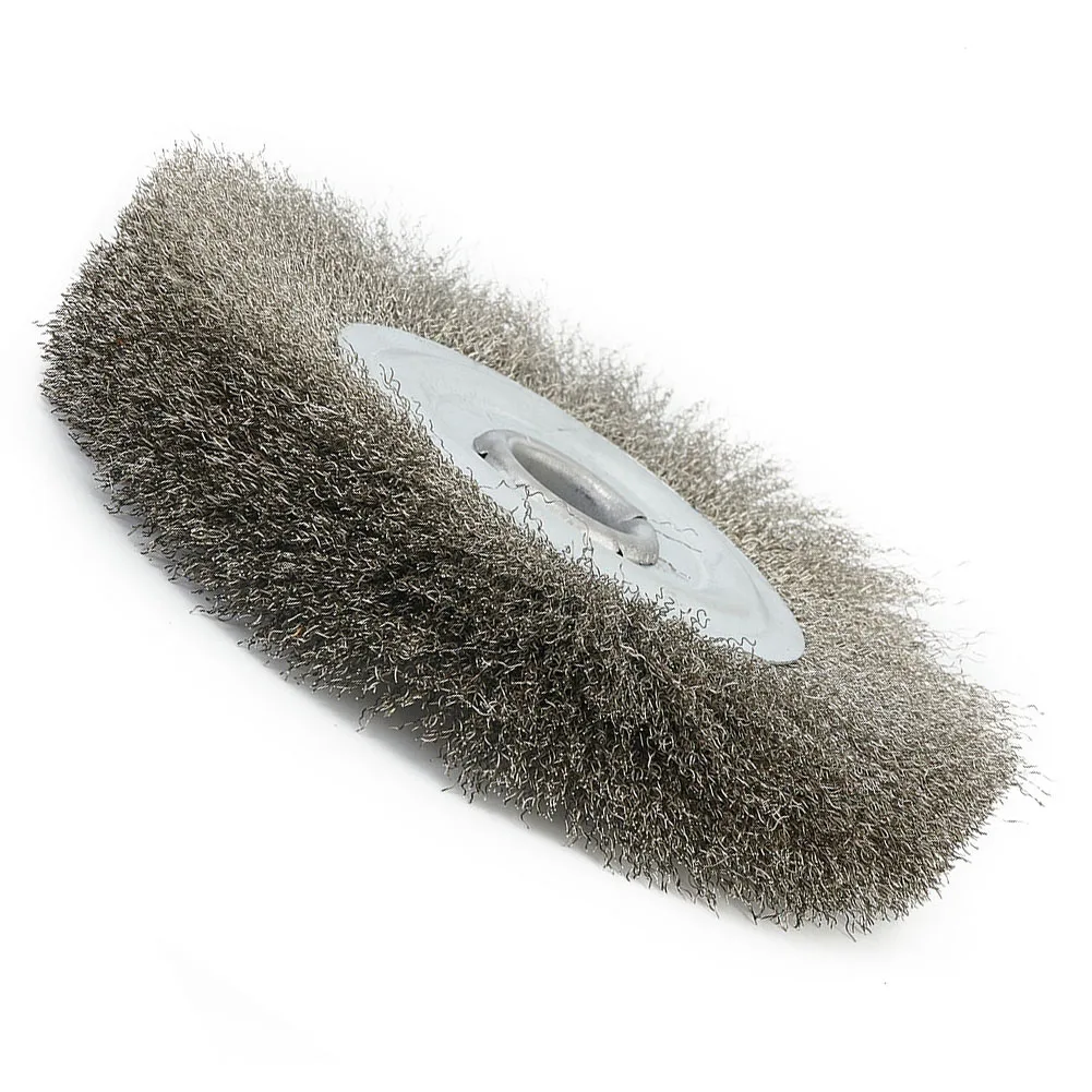 5inch Crimped Stainless Steel Wire Wheel Brush Bench Grinder Abrasive 16mm Hole For Metal Deburring Polishing Derusting