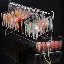 10pcs Nail Sample Storage Organizer with Dustproof Bag Storage Ins Style Wear Nail Art Display Cards for Stand Manicure Tools