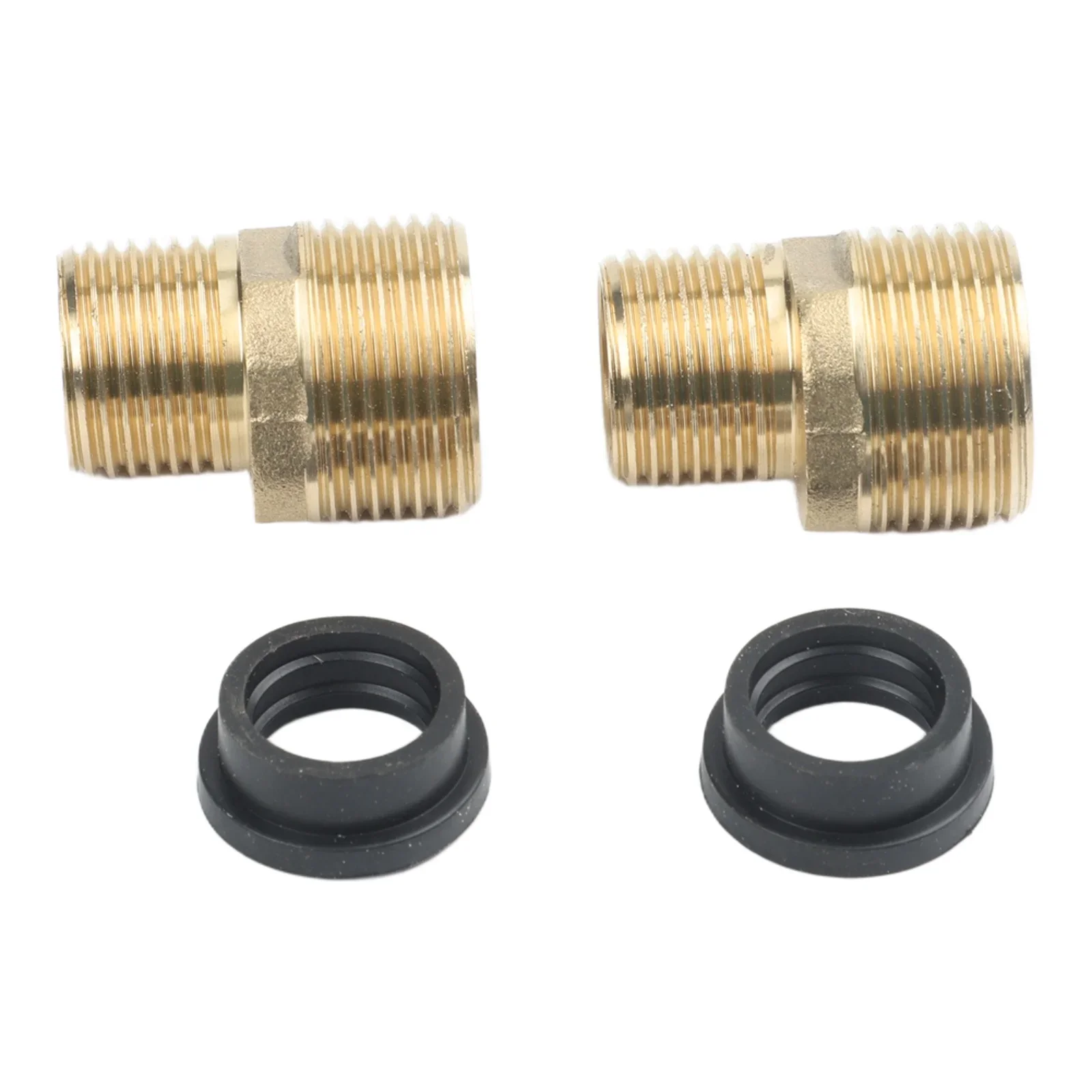 Double Sealed Faucet Connector Water Leakage Prevention Shower Pipe Fitting S-Connector Adapter Brass Material