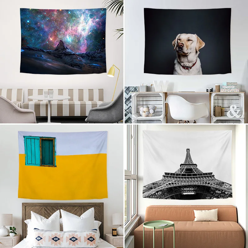 قماش معلق للرياح الإبداعية، نسيج بوليستر مطبوع رقميًا، غرف المعيشة، غرف النوم، ديكور غرفة معلق على الحائط، ديكور جمالي