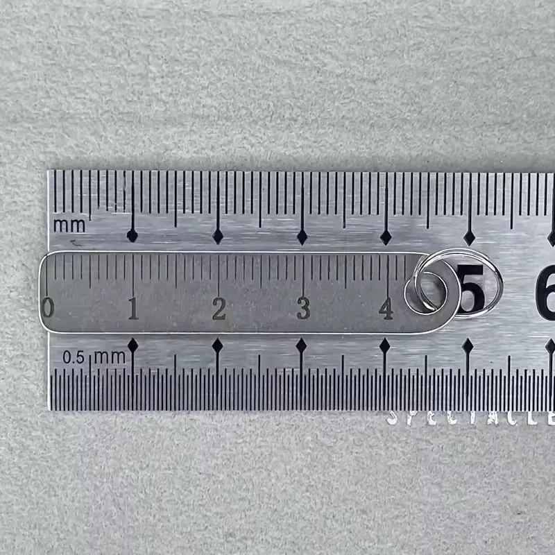 Stainless Steel Mini Ruler Keychain Portable Measuring Tool Metal Ruler Key Ring Keys Holder Small Pendant School Office Supplie